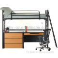 Cheap Bunk Bed For Hostels with Desk and Wardrode